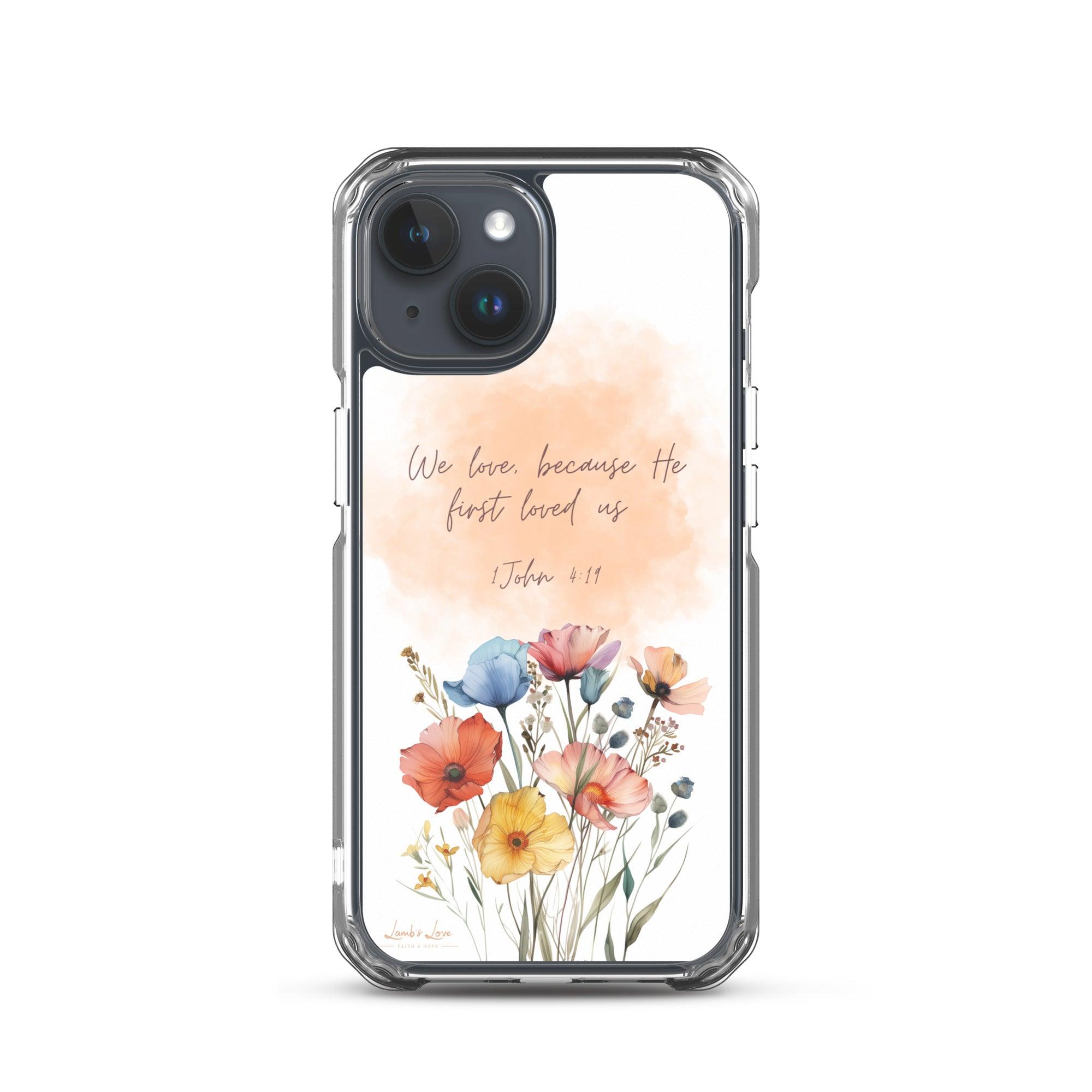 He First Loved Us, Clear-edge Case for iPhone - Lamb’s Love