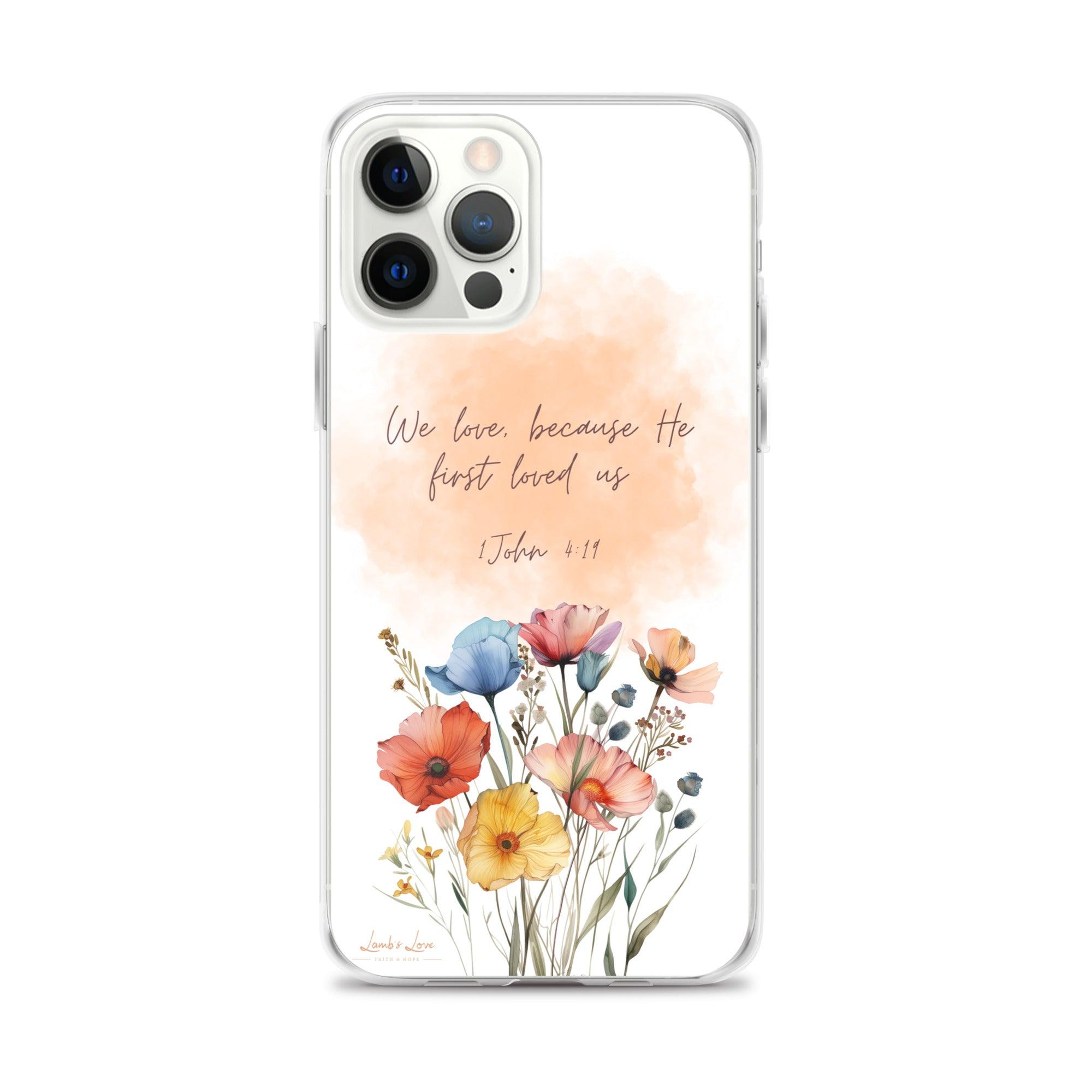 He First Loved Us, Clear-edge Case for iPhone - Lamb’s Love