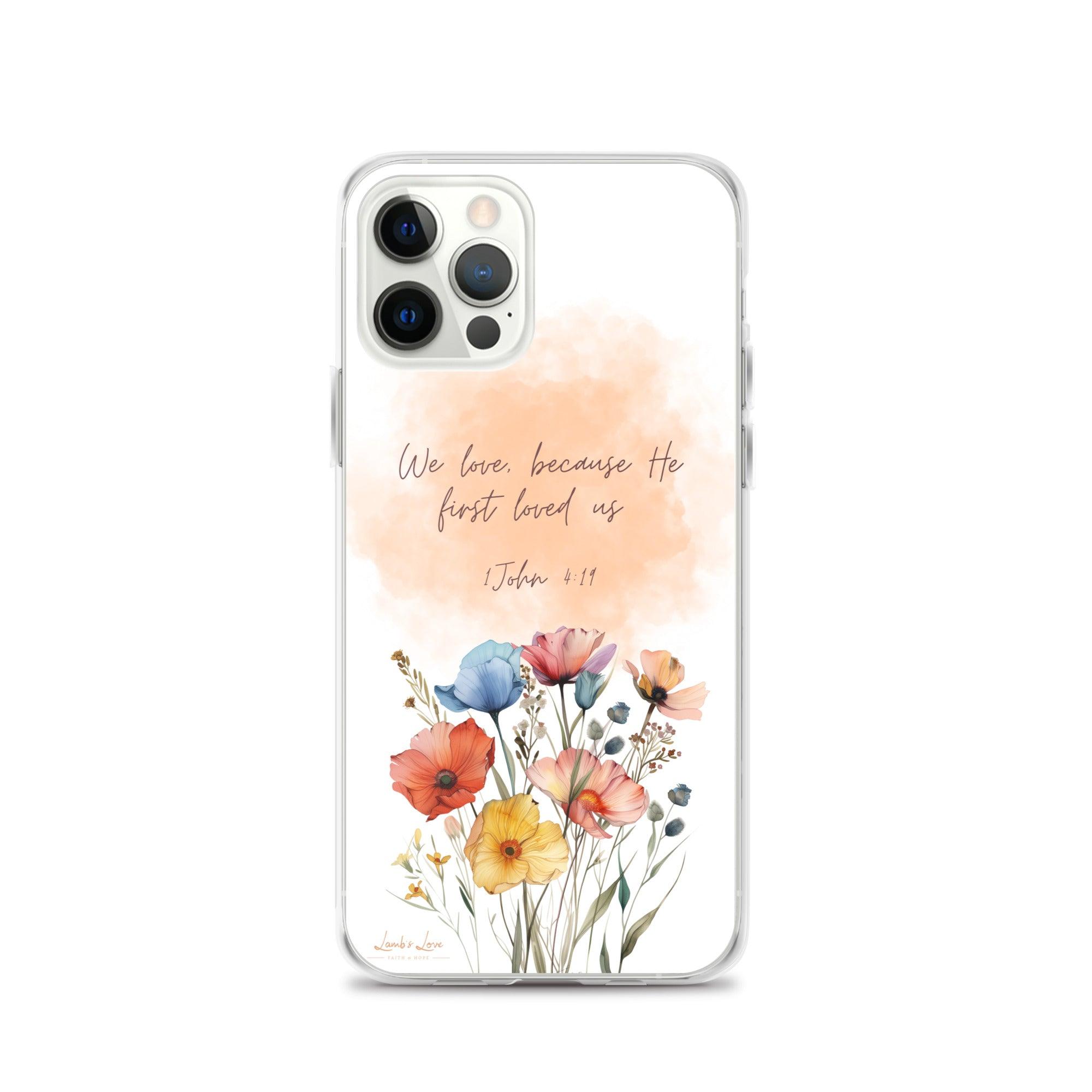 He First Loved Us, Clear-edge Case for iPhone - Lamb’s Love