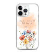 He First Loved Us, Clear-edge Case for iPhone - Lamb’s Love