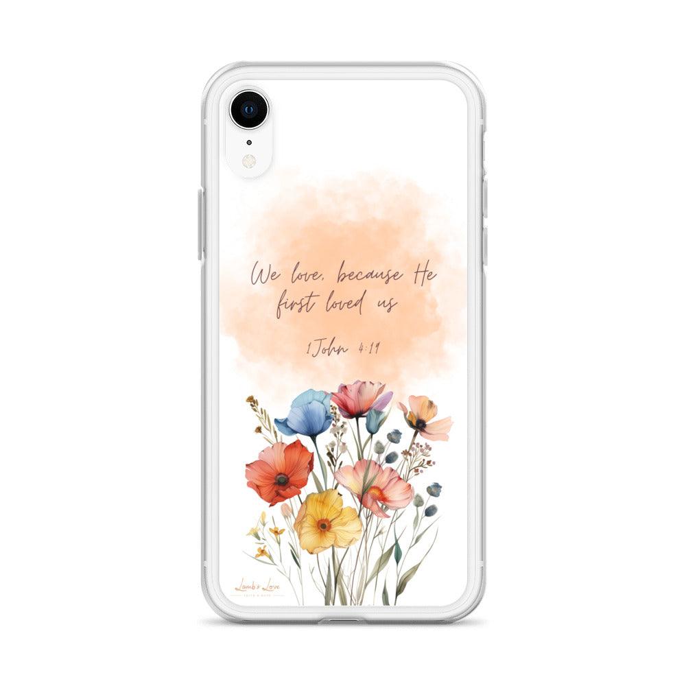 He First Loved Us, Clear-edge Case for iPhone - Lamb’s Love