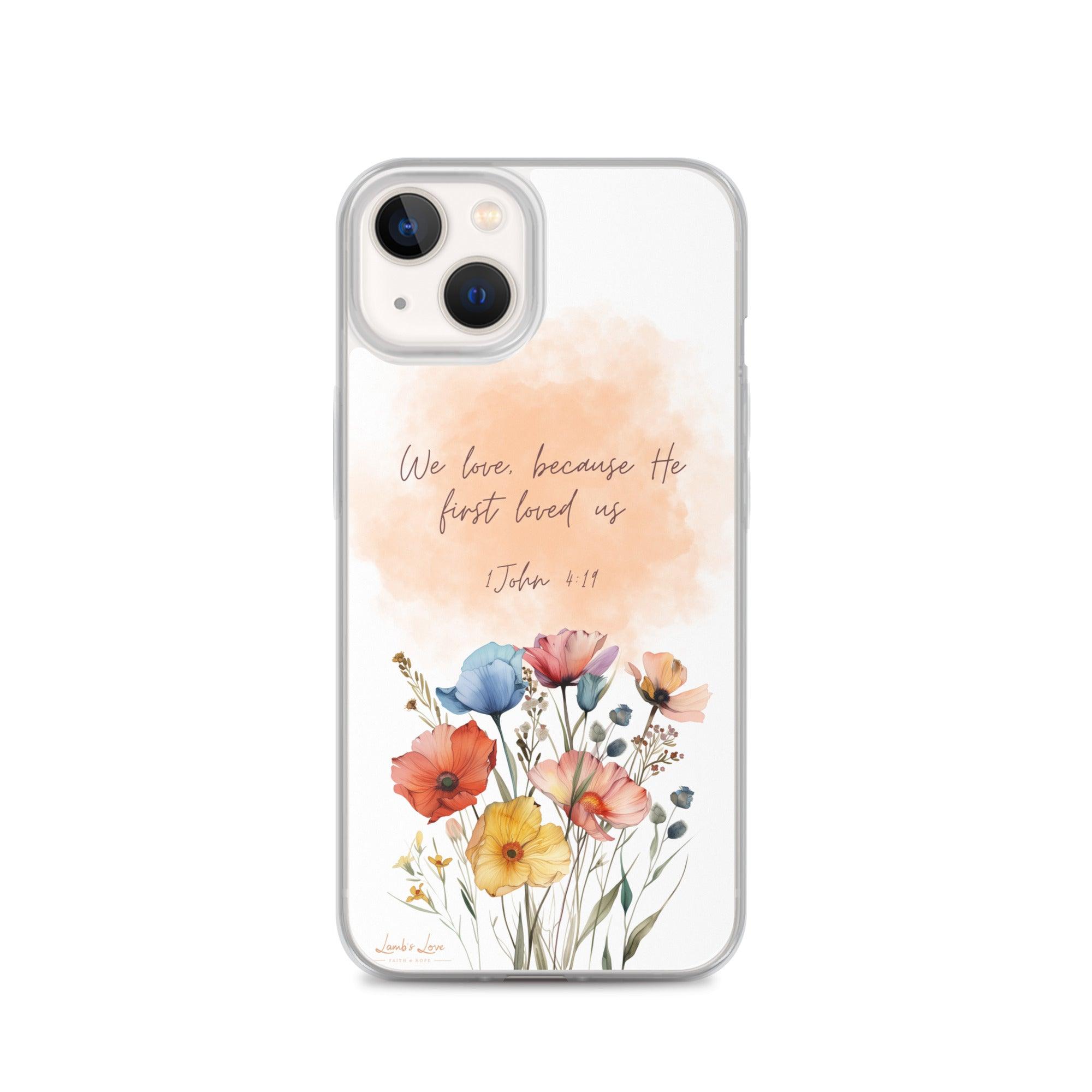 He First Loved Us, Clear-edge Case for iPhone - Lamb’s Love