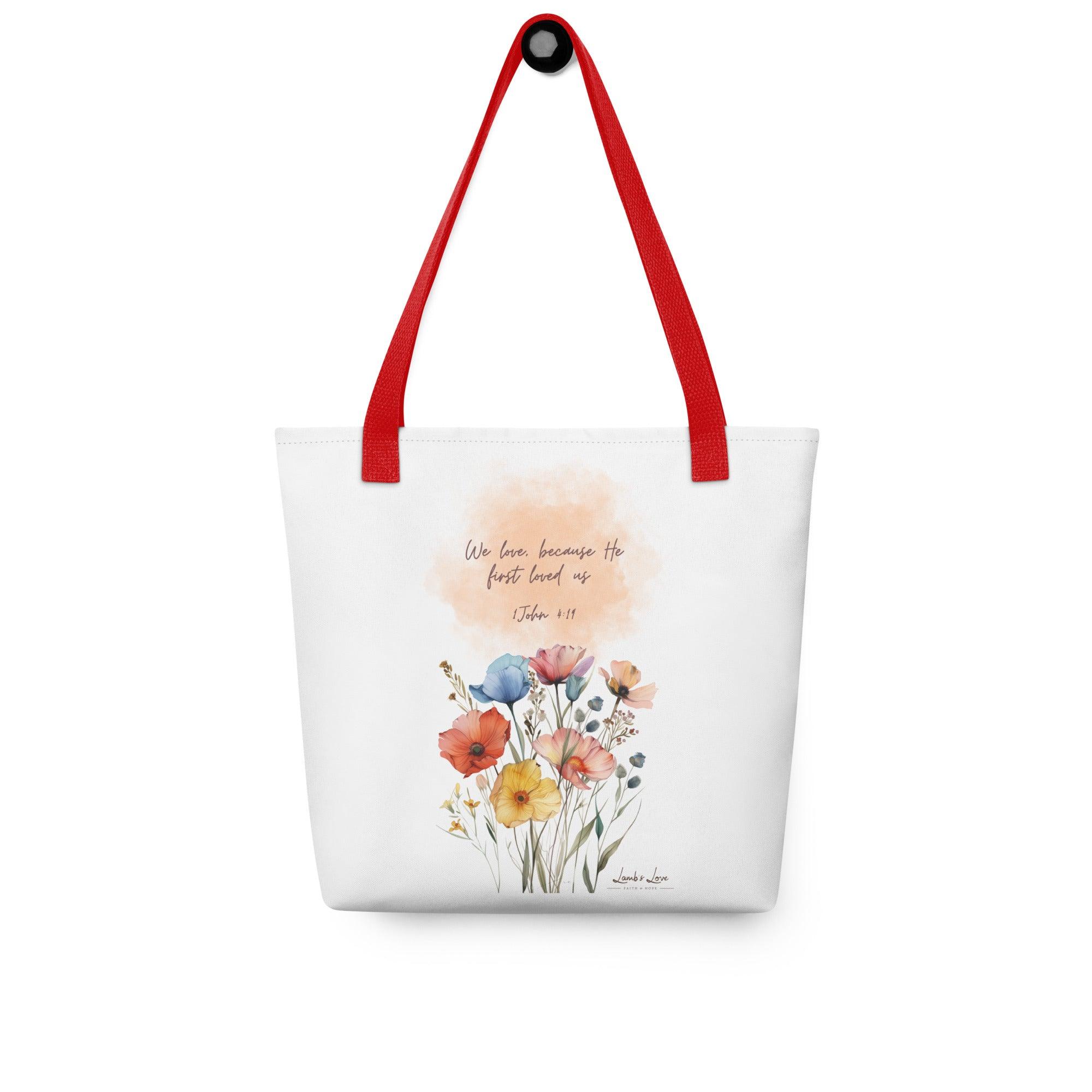 He First Loved Us, Tote Bag - Lamb’s Love