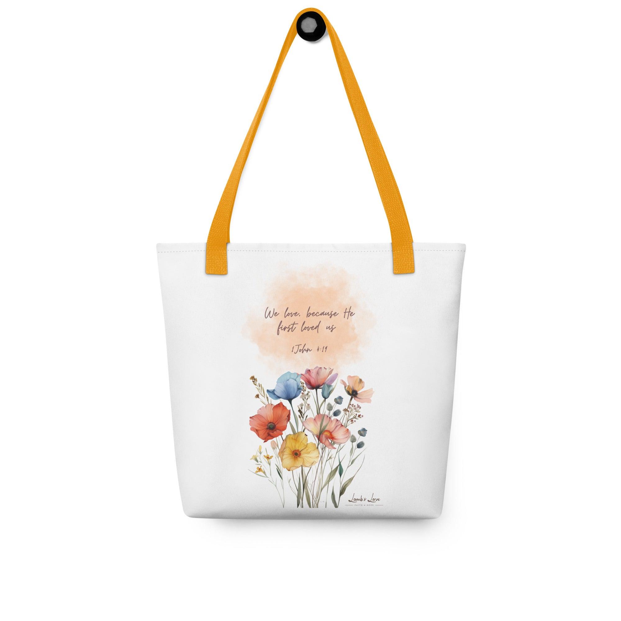 He First Loved Us, Tote Bag - Lamb’s Love