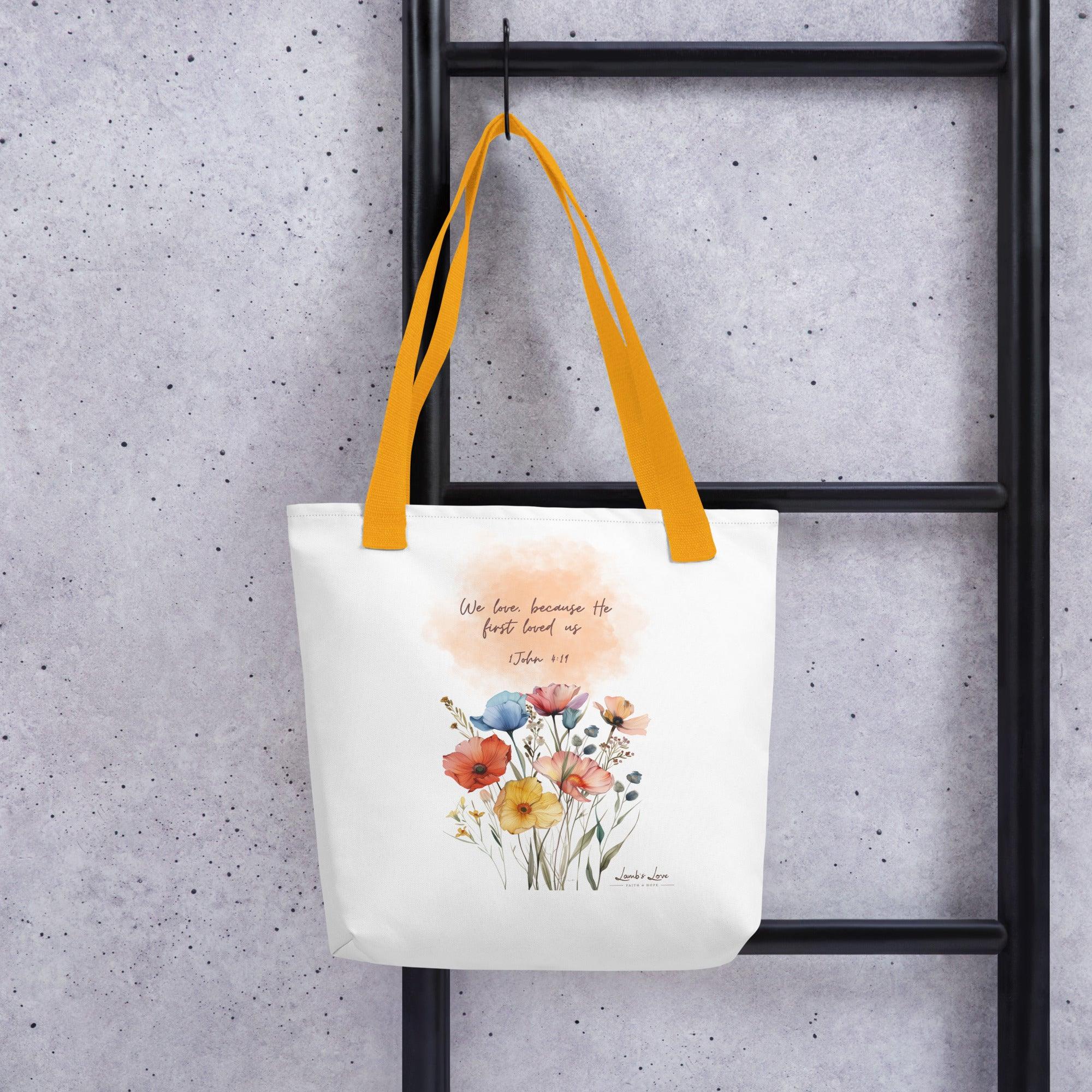 He First Loved Us, Tote Bag - Lamb’s Love