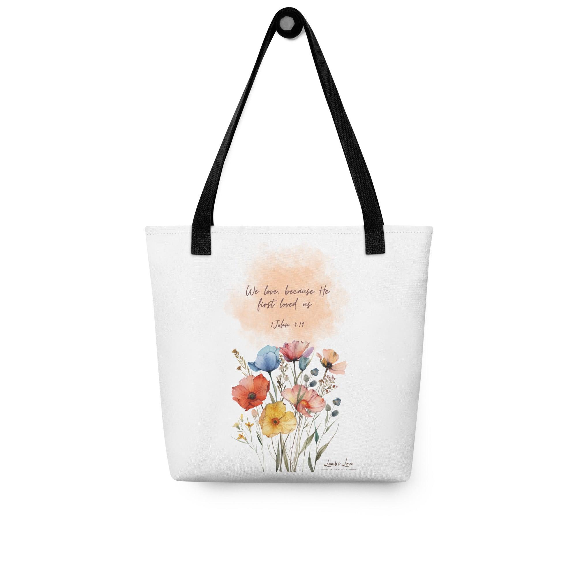 He First Loved Us, Tote Bag - Lamb’s Love