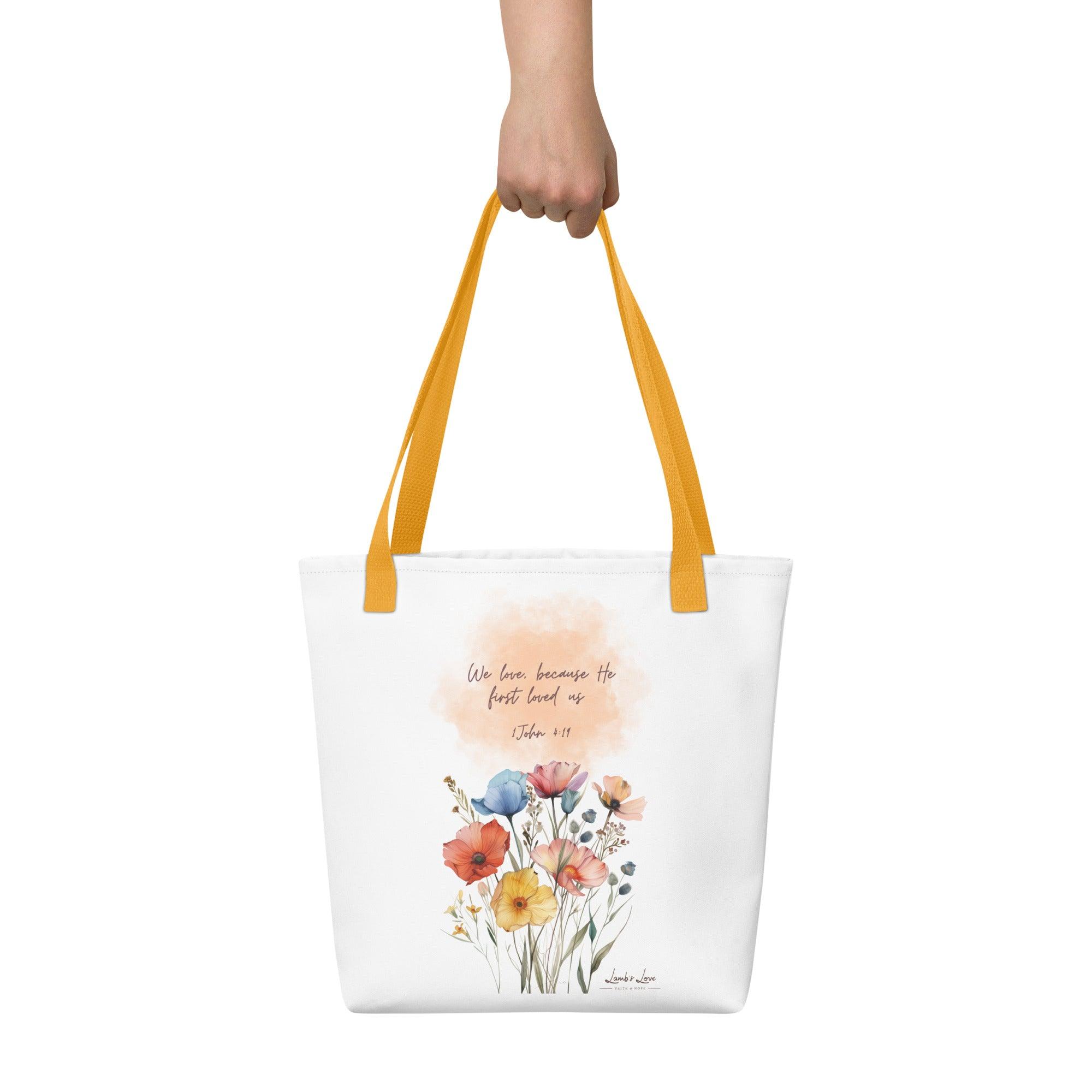 He First Loved Us, Tote Bag - Lamb’s Love