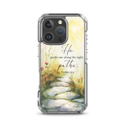 He Guides Me Paths, Clear - edge Case for iPhone - Lamb’s Love