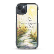 He Guides Me Paths, Clear-edge Case for iPhone - Lamb’s Love