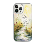 He Guides Me Paths, Clear-edge Case for iPhone - Lamb’s Love