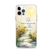 He Guides Me Paths, Clear-edge Case for iPhone - Lamb’s Love