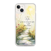 He Guides Me Paths, Clear-edge Case for iPhone - Lamb’s Love