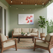 He Who Began a Good Work, Red Poppies Watercolor Christian Scripture Wall Art