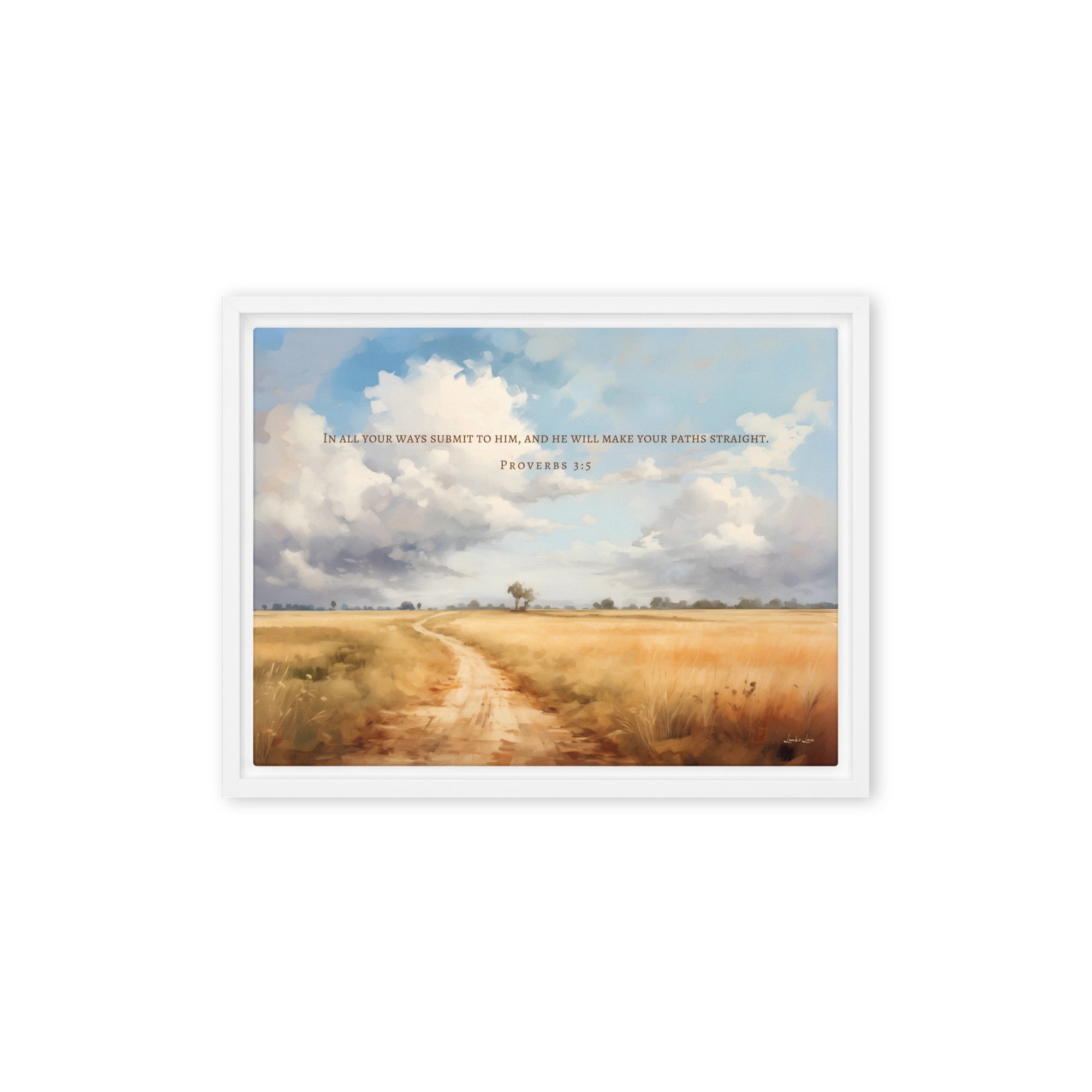 He Will Make Your Paths Straight, Framed Canvas - Lamb’s Love