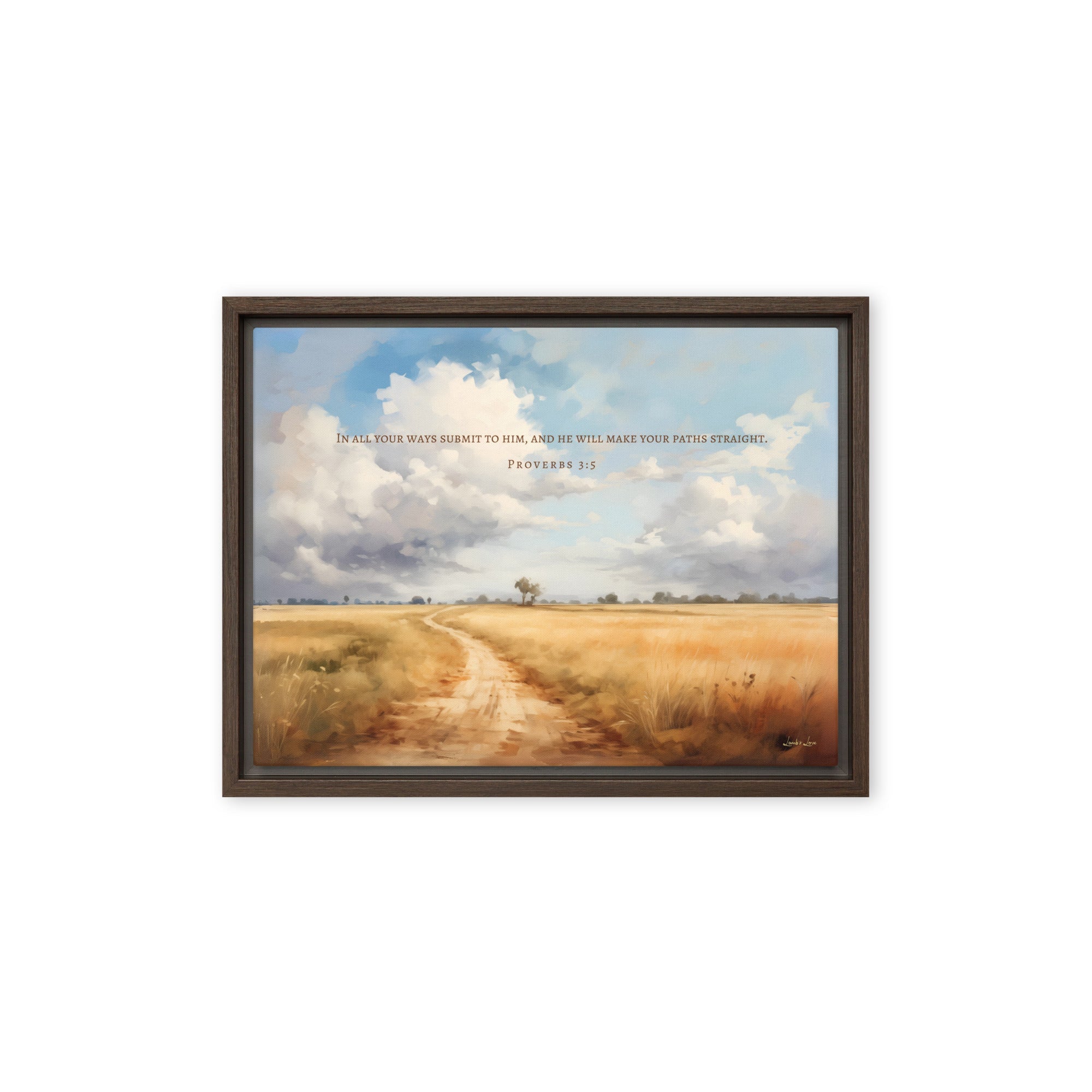 He Will Make Your Paths Straight, Framed Canvas - Lamb’s Love