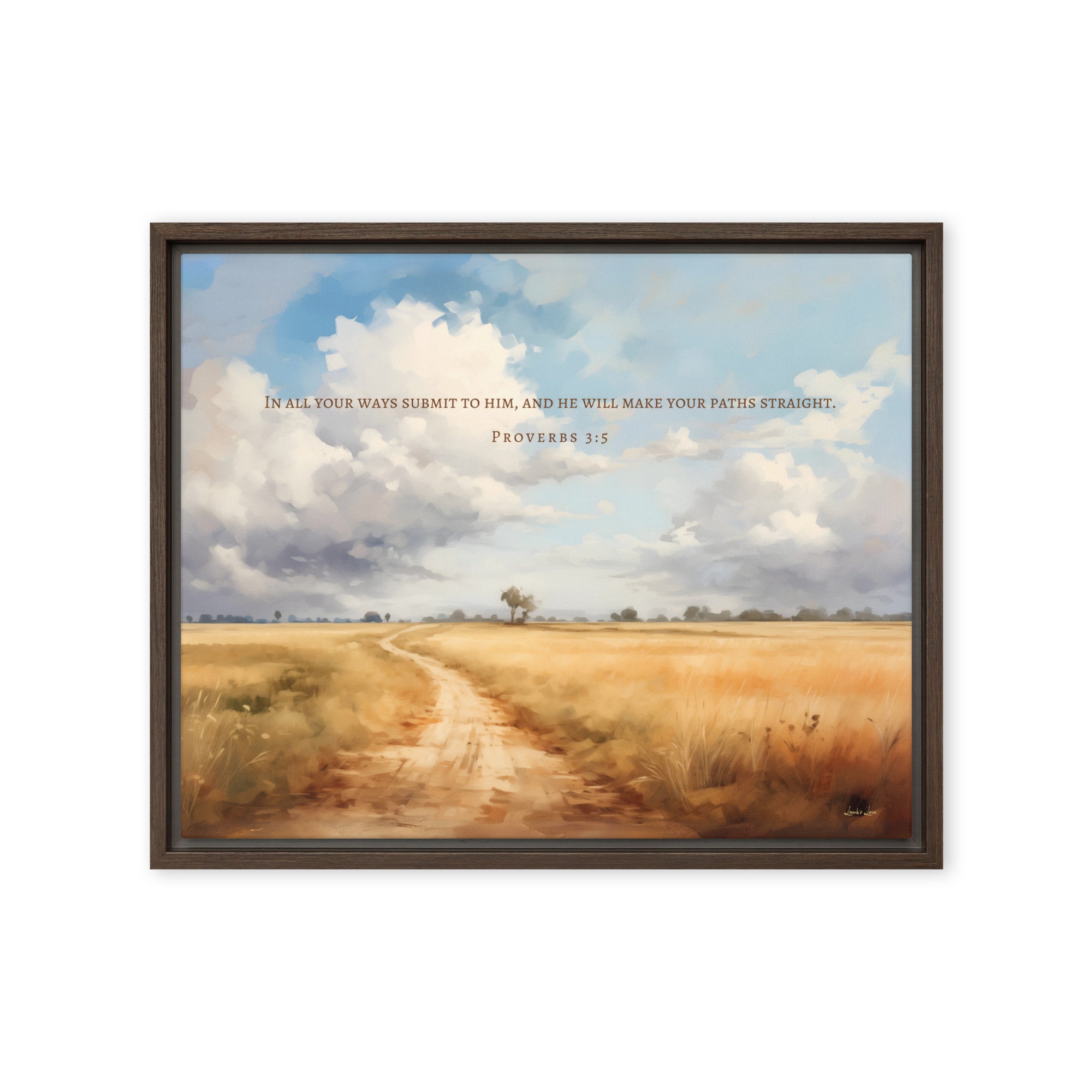 He Will Make Your Paths Straight, Framed Canvas - Lamb’s Love