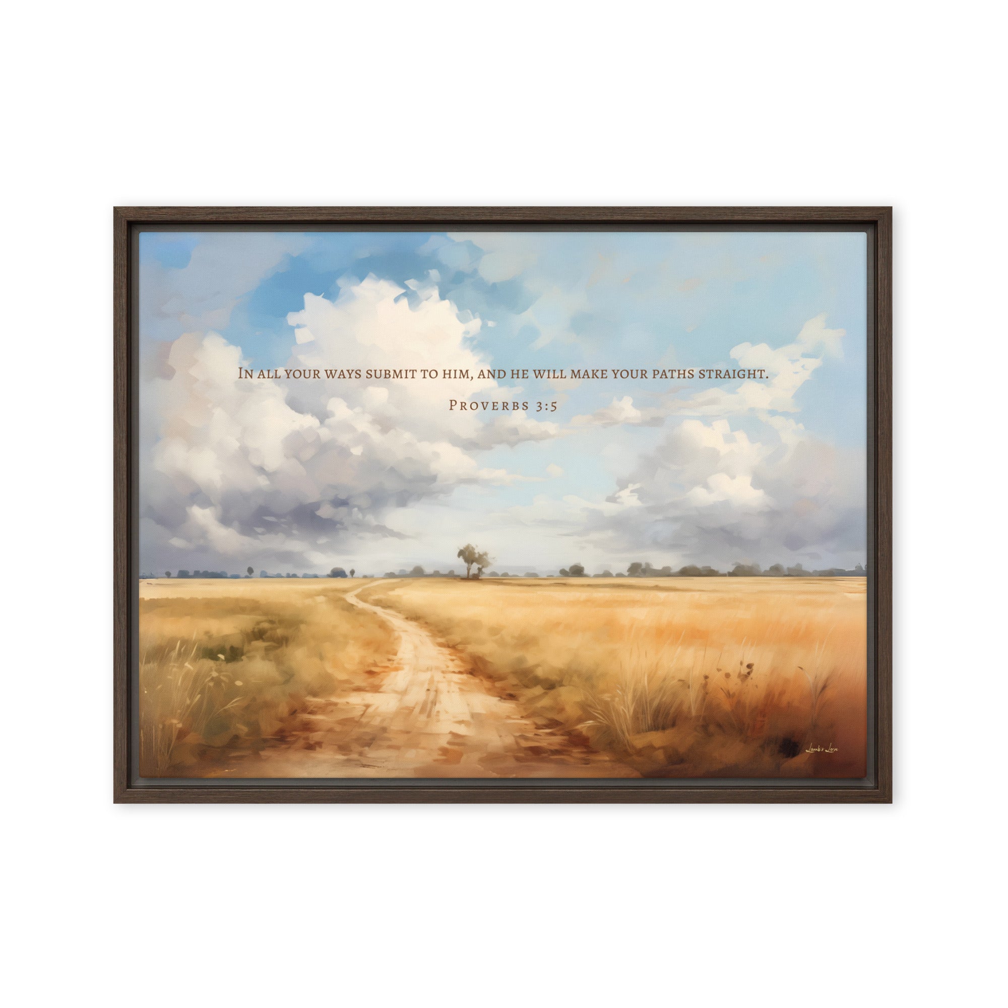 He Will Make Your Paths Straight, Framed Canvas - Lamb’s Love