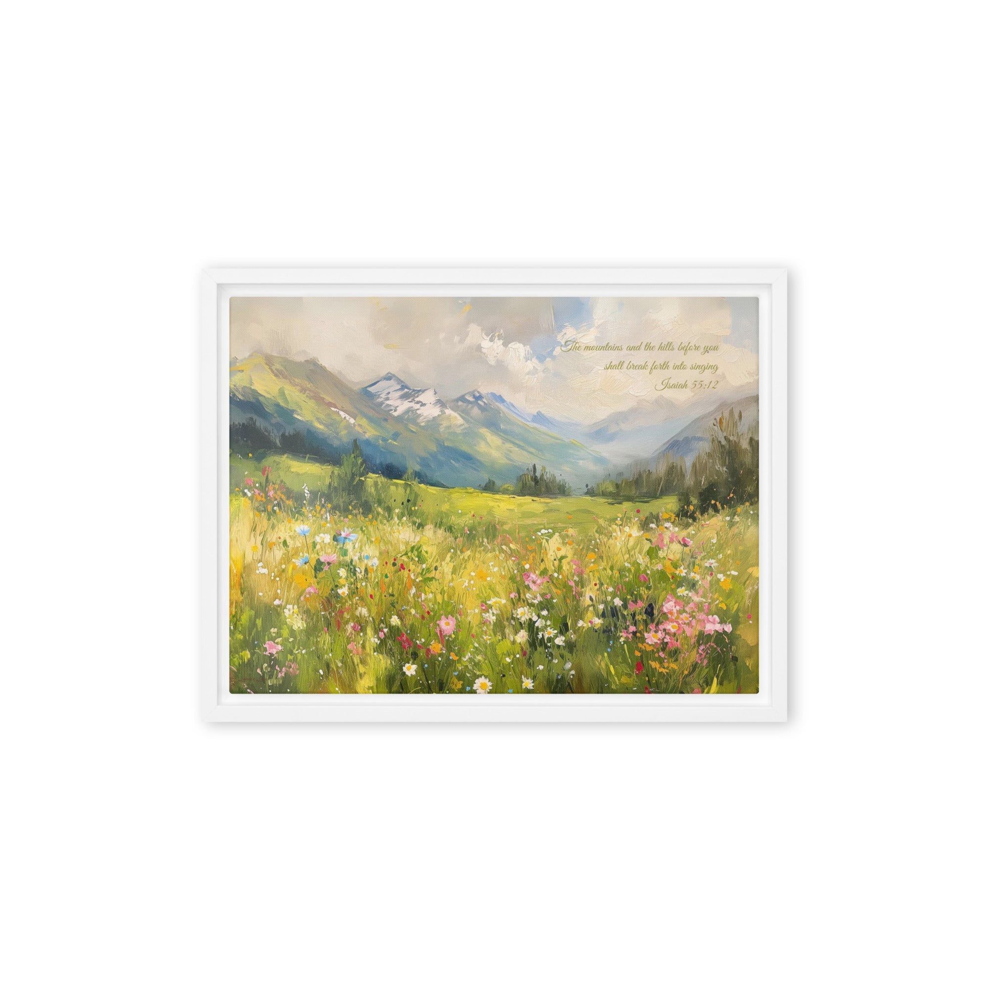 Hills Break Forth into Singing, Framed Canvas - Lamb’s Love