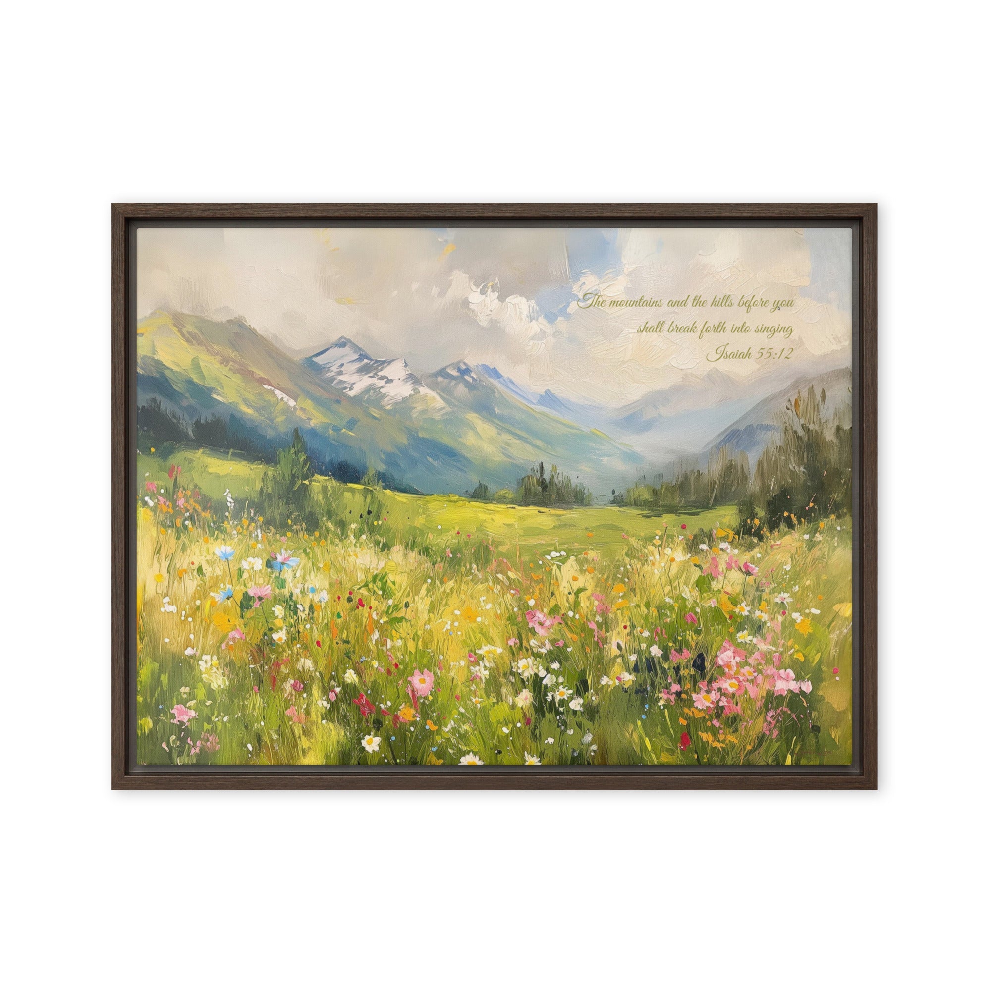 Hills Break Forth into Singing, Framed Canvas - Lamb’s Love