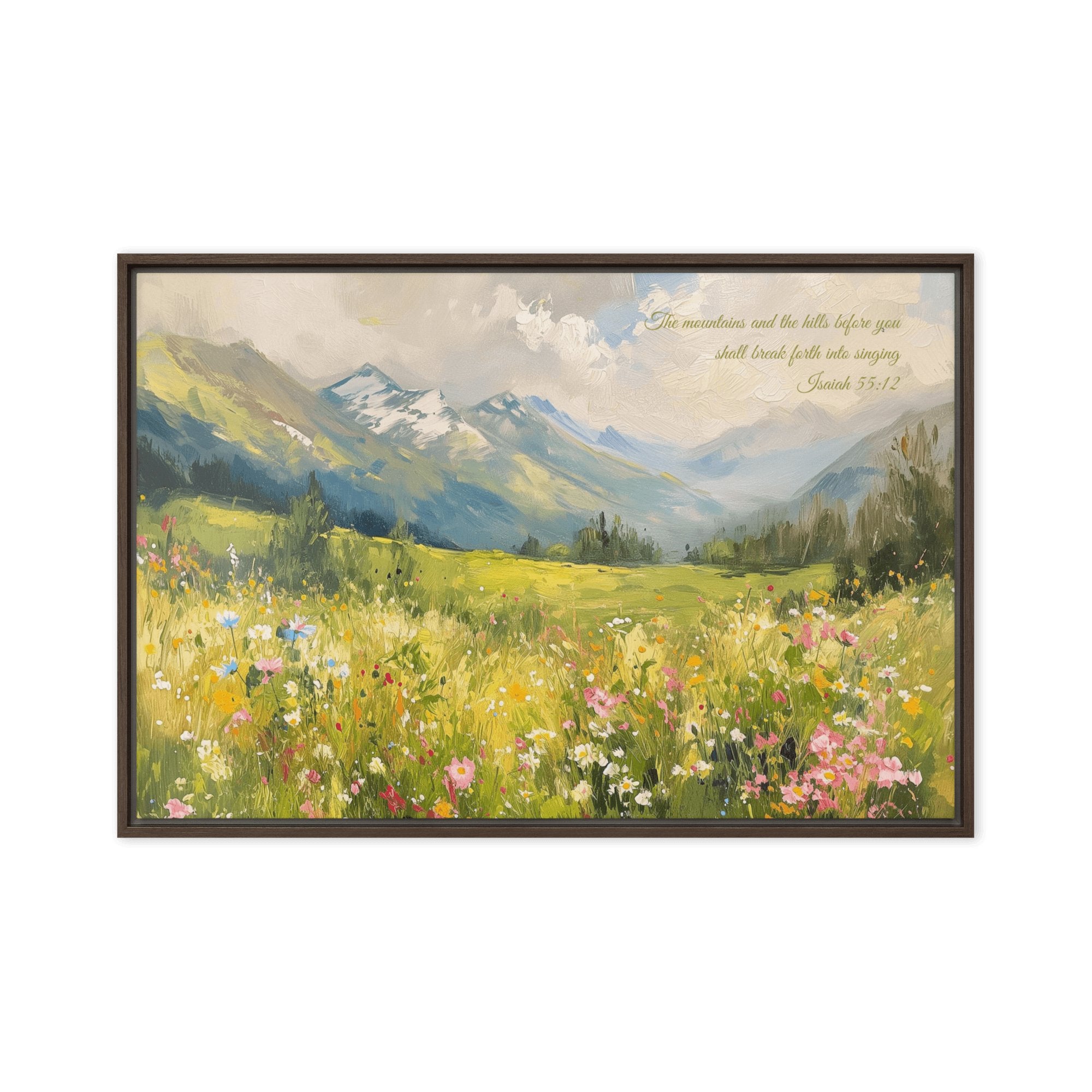 Hills Break Forth into Singing, Framed Canvas - Lamb’s Love