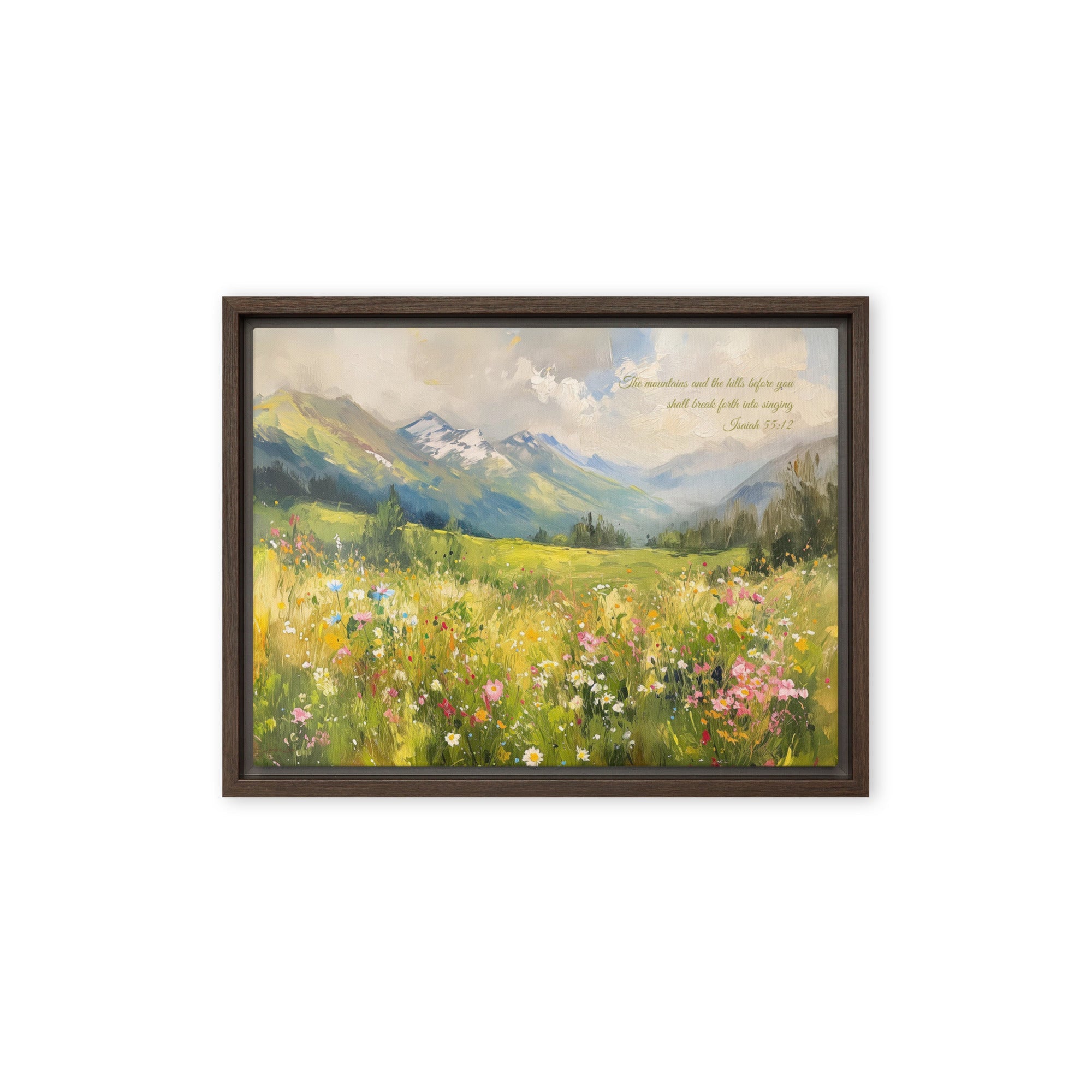 Hills Break Forth into Singing, Framed Canvas - Lamb’s Love