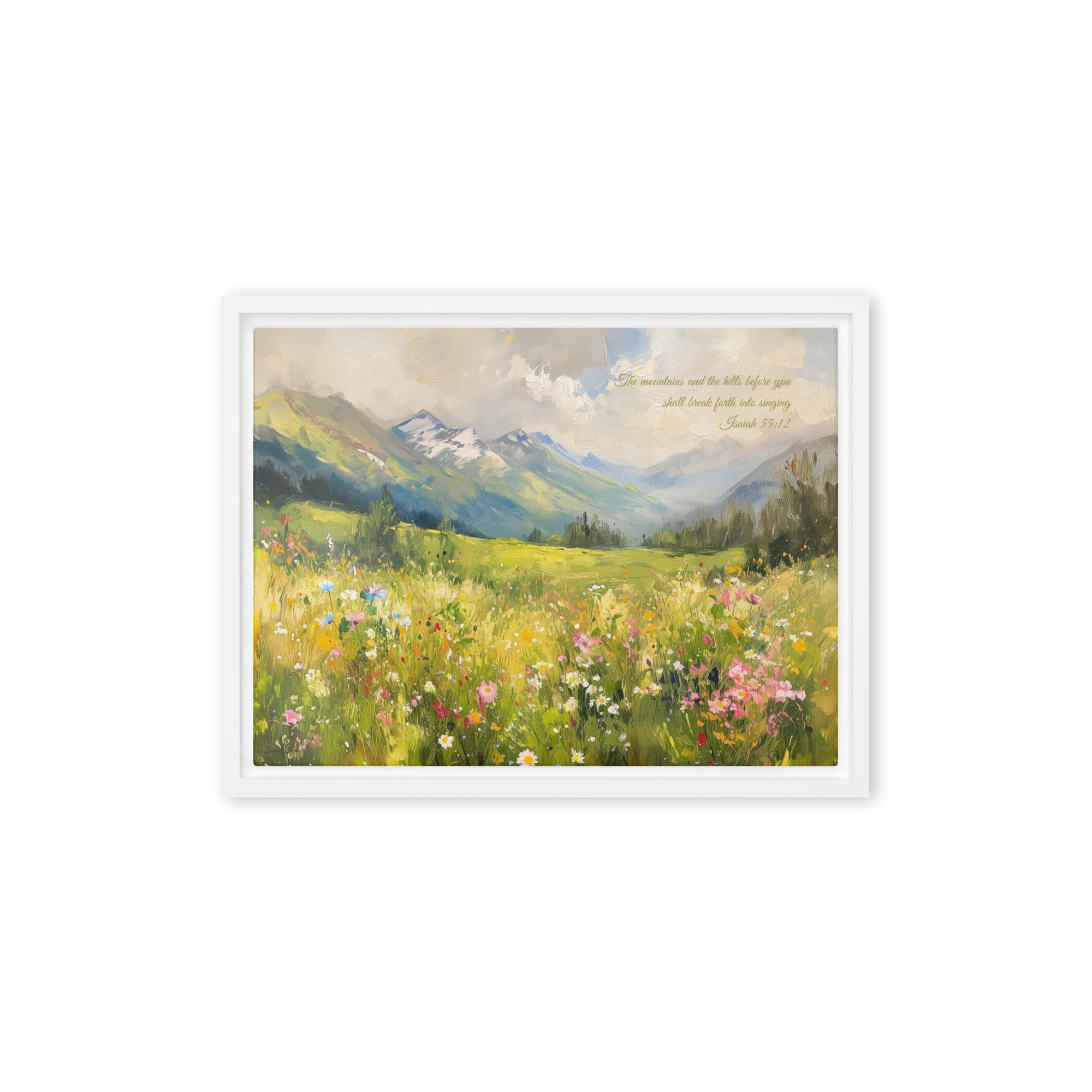 Hills Break Forth into Singing, Framed Canvas - Lamb’s Love