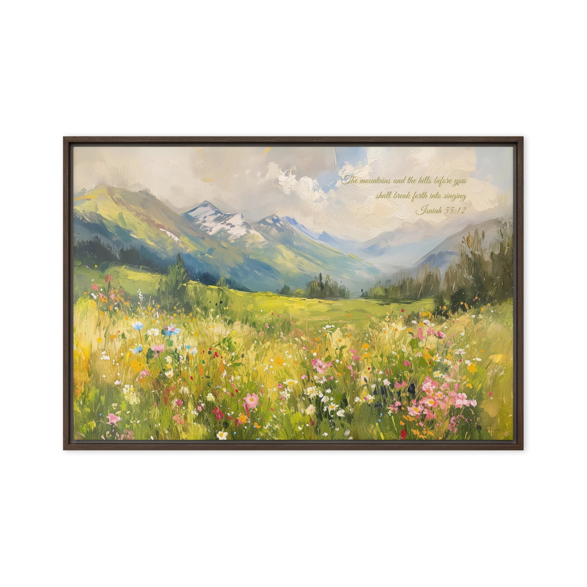 Hills Break Forth into Singing, Framed Canvas - Lamb’s Love