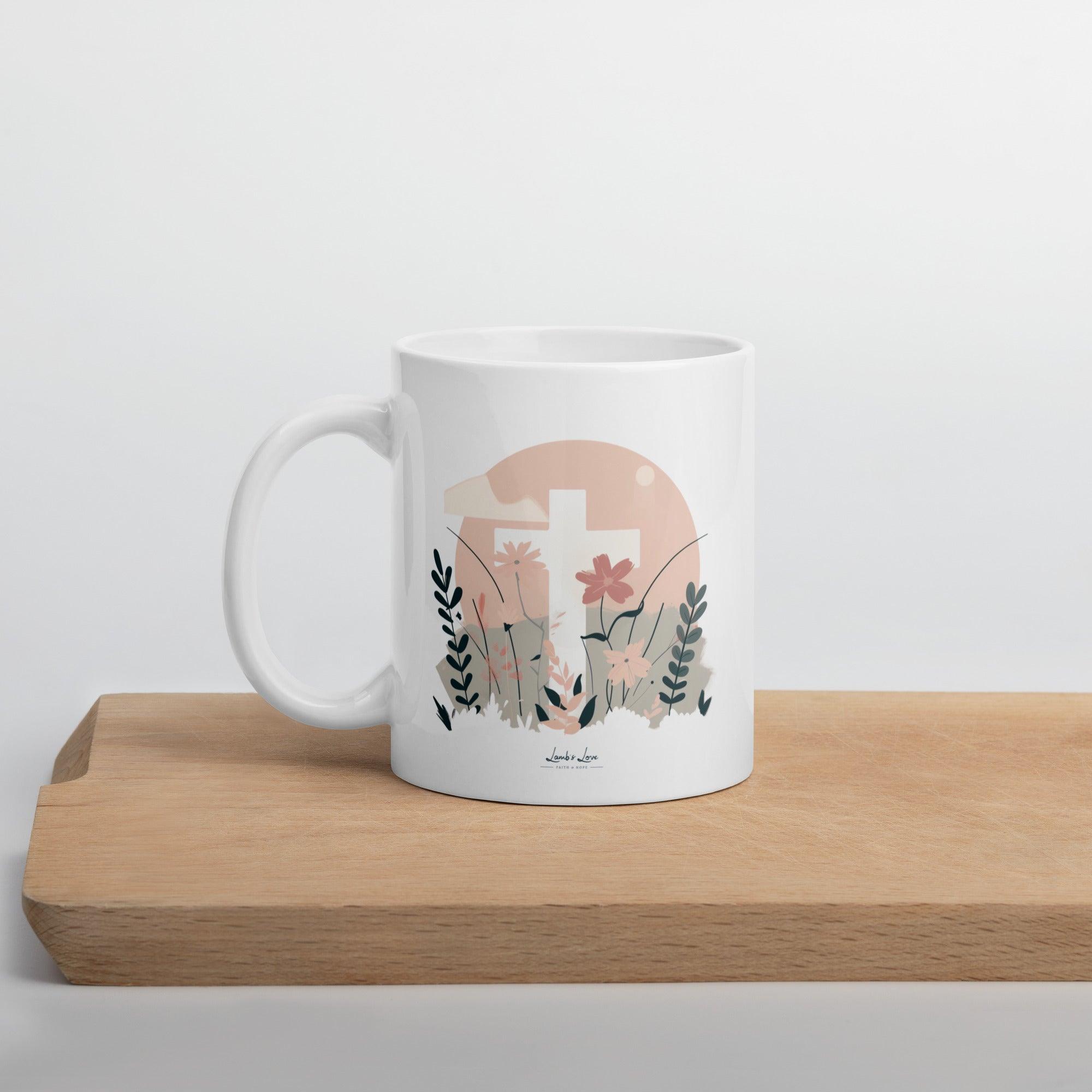 His Mercies are New Every Morning, White Interior Mug - Lamb’s Love