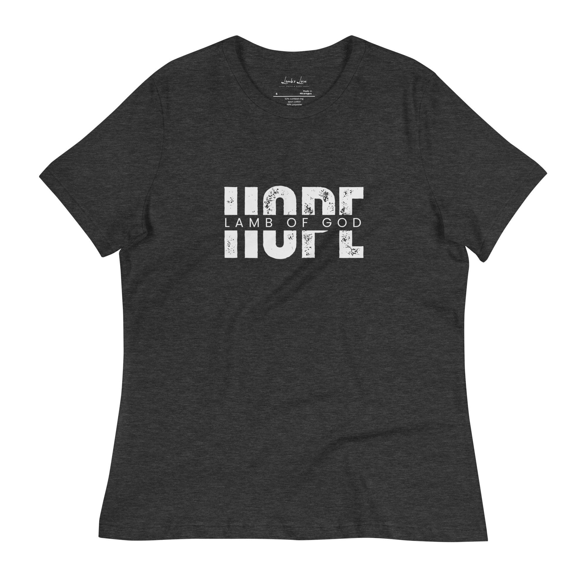 Hope in Lamb of God, Women's T-Shirt - Lamb’s Love