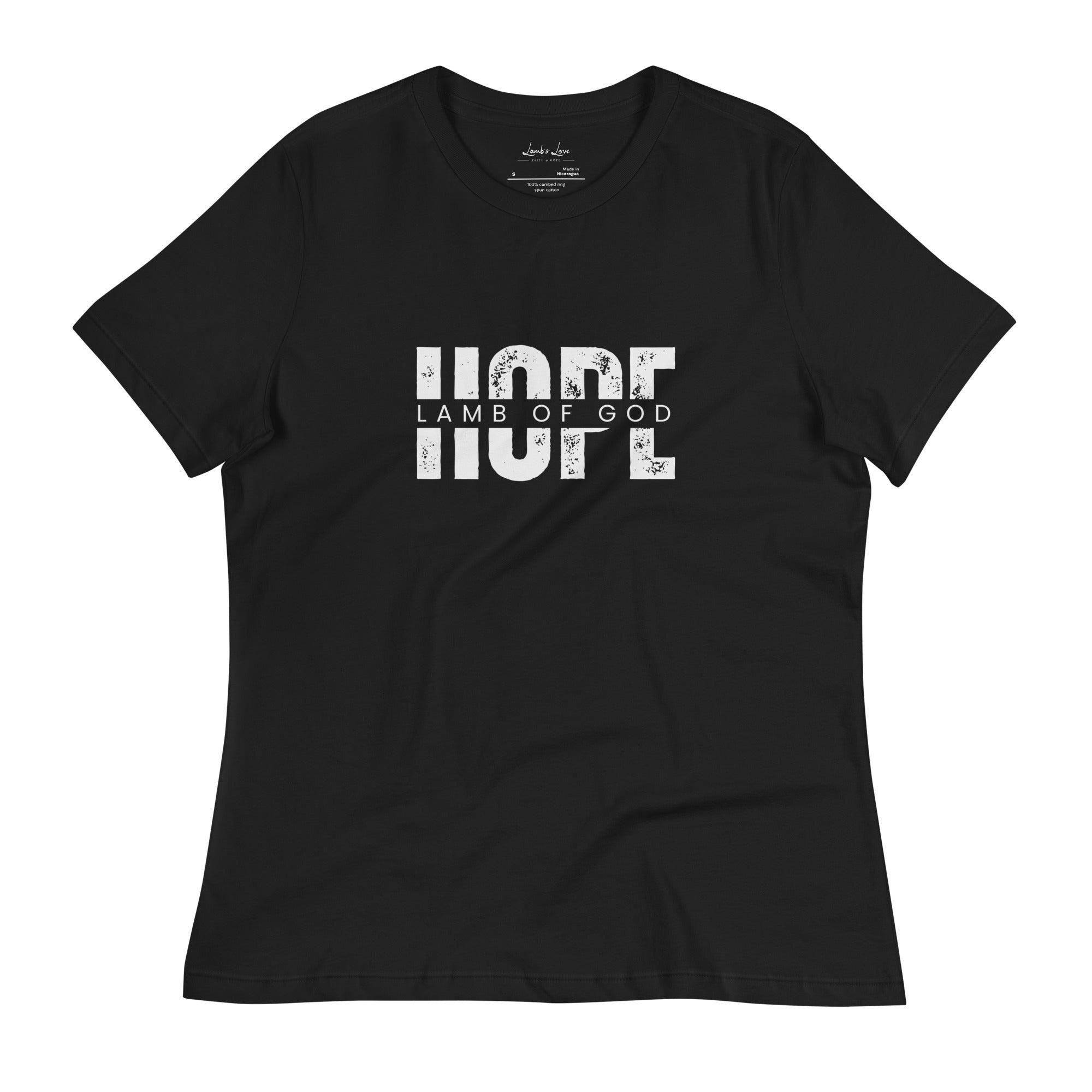 Hope in Lamb of God, Women's T-Shirt - Lamb’s Love