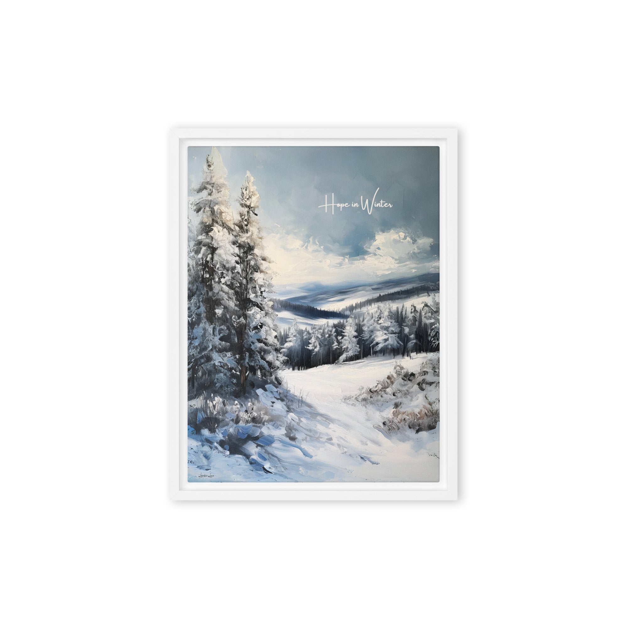 Hope in Winter, Framed Canvas - Lamb’s Love