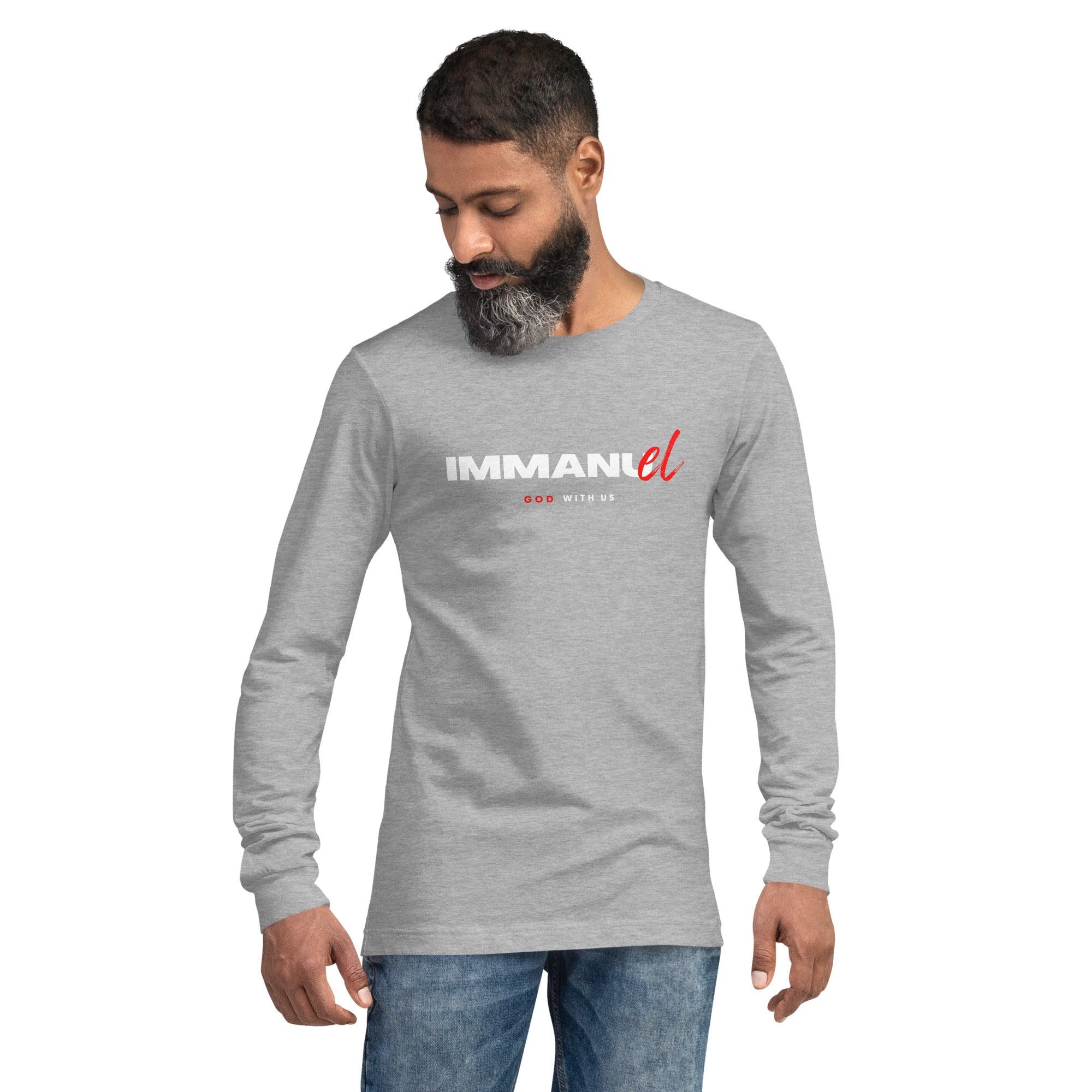 Immanuel God with Us, Men's Long Sleeve Tee - Lamb’s Love