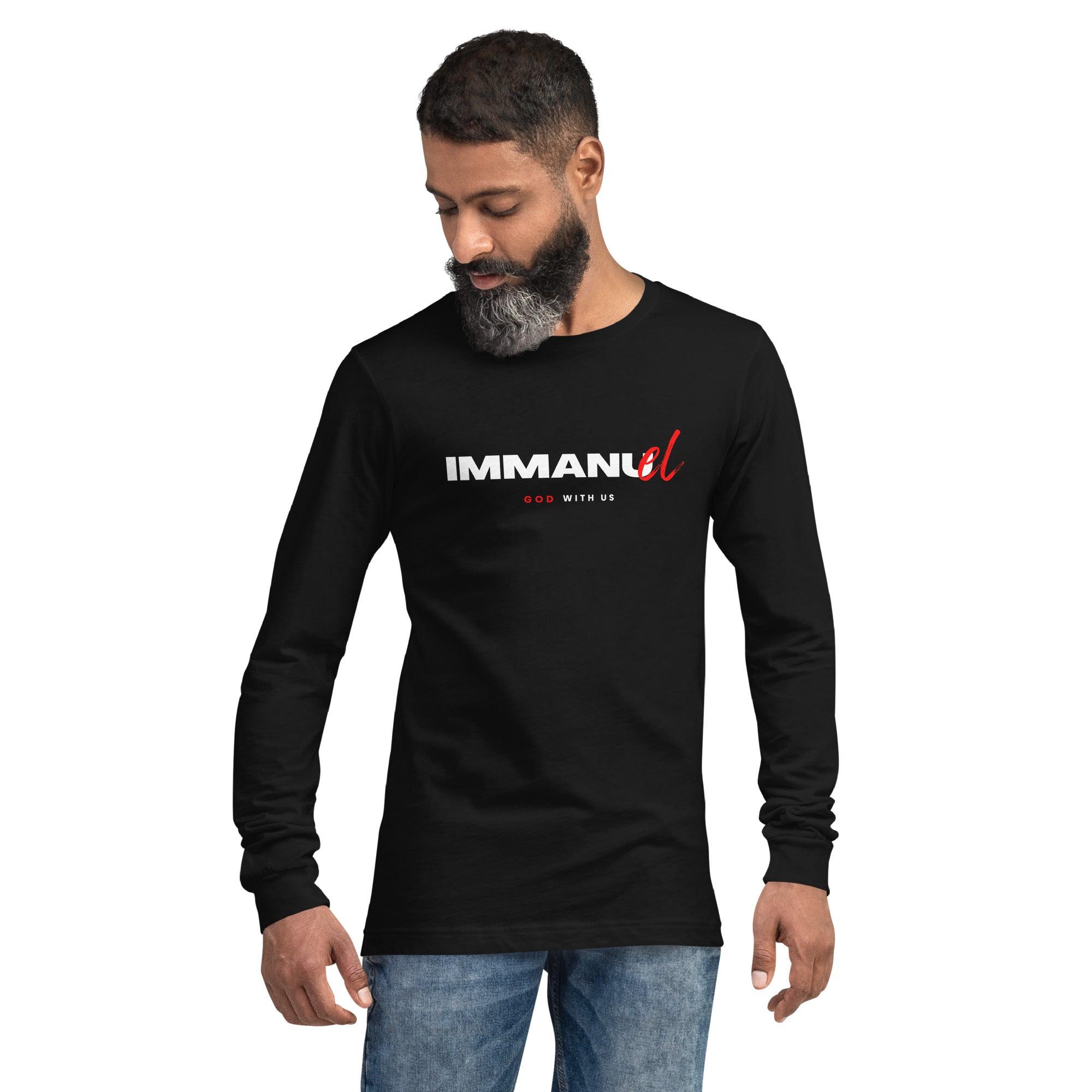 Immanuel God with Us, Men's Long Sleeve Tee - Lamb’s Love