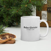 In Christ and By Scripture Alone, White Interior Mug - Lamb’s Love