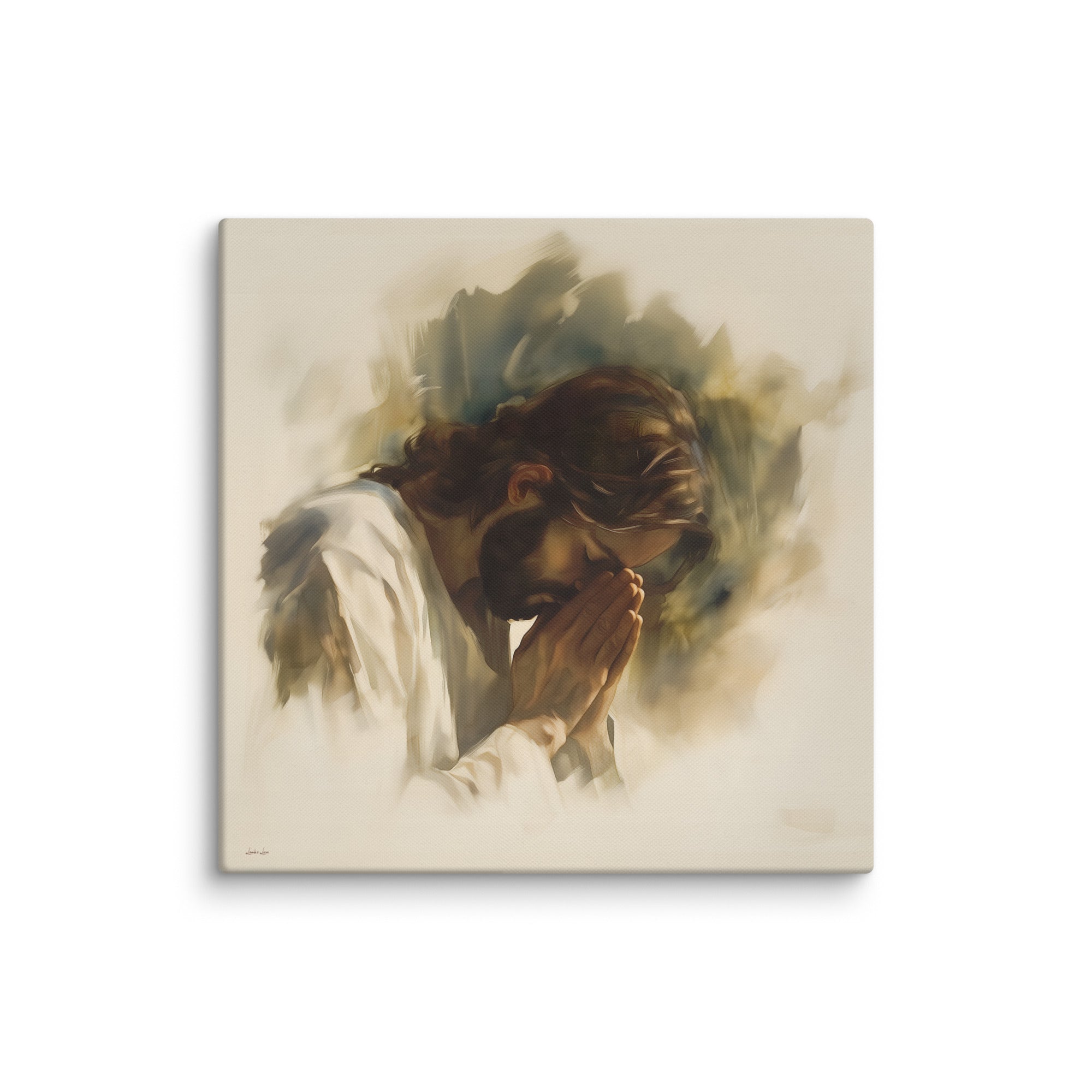 Jesus in Prayer, Canvas - Lamb’s Love