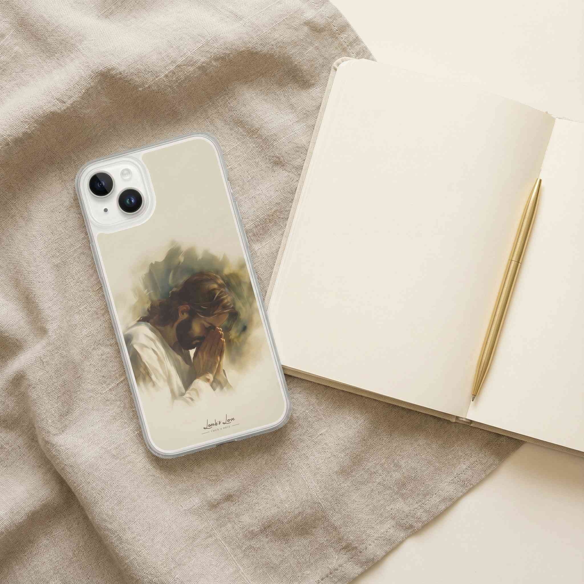 Jesus Praying, MagSafe Compatible Christian Phone Case