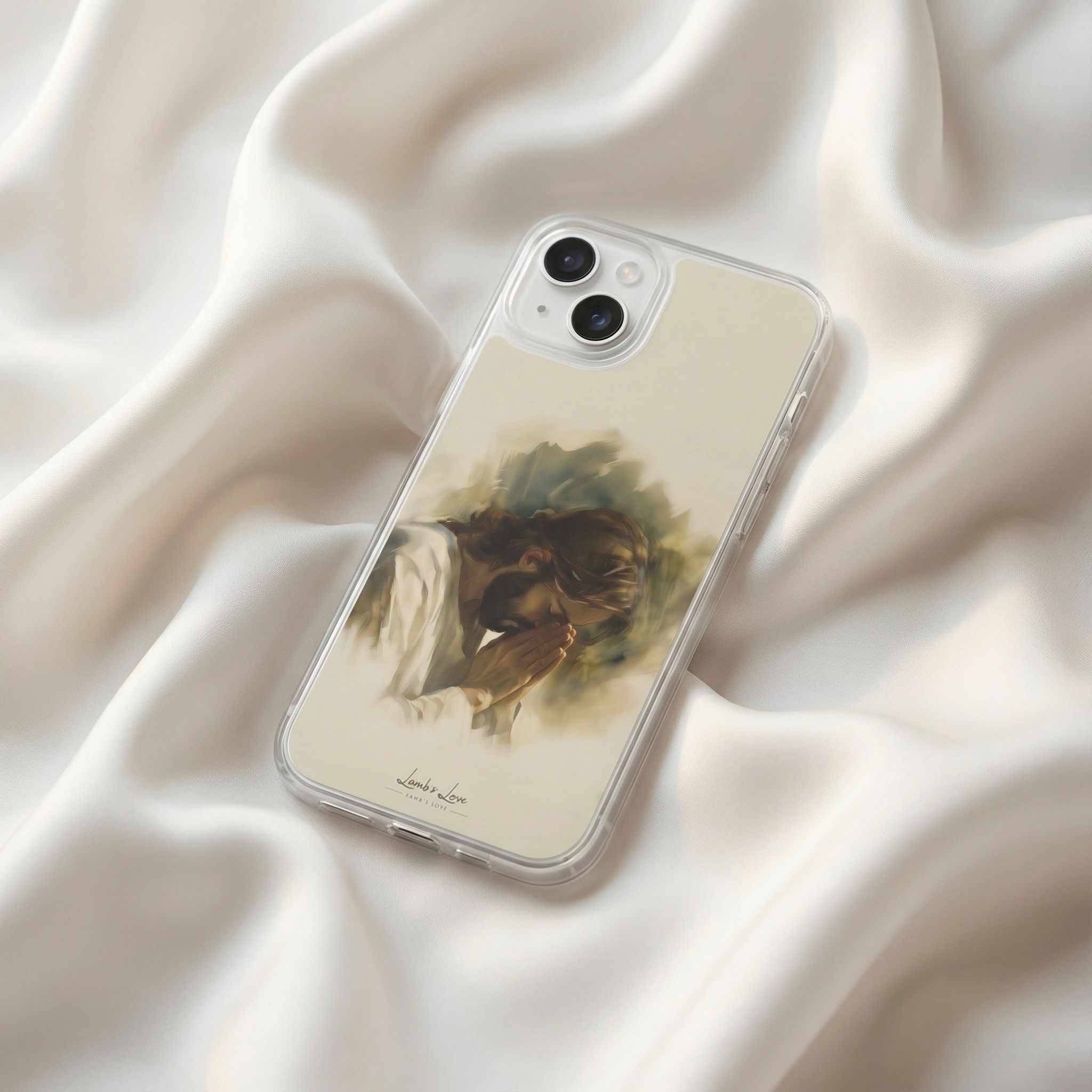 Jesus Praying, MagSafe Compatible Christian Phone Case