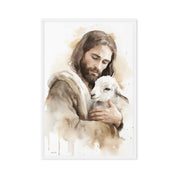 Jesus the Good Shepherd, Framed Canvas - Lamb’s Love