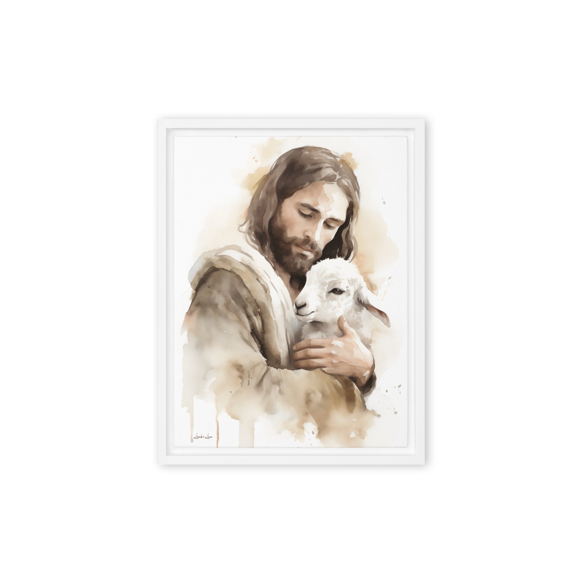 Jesus the Good Shepherd, Framed Canvas - Lamb’s Love