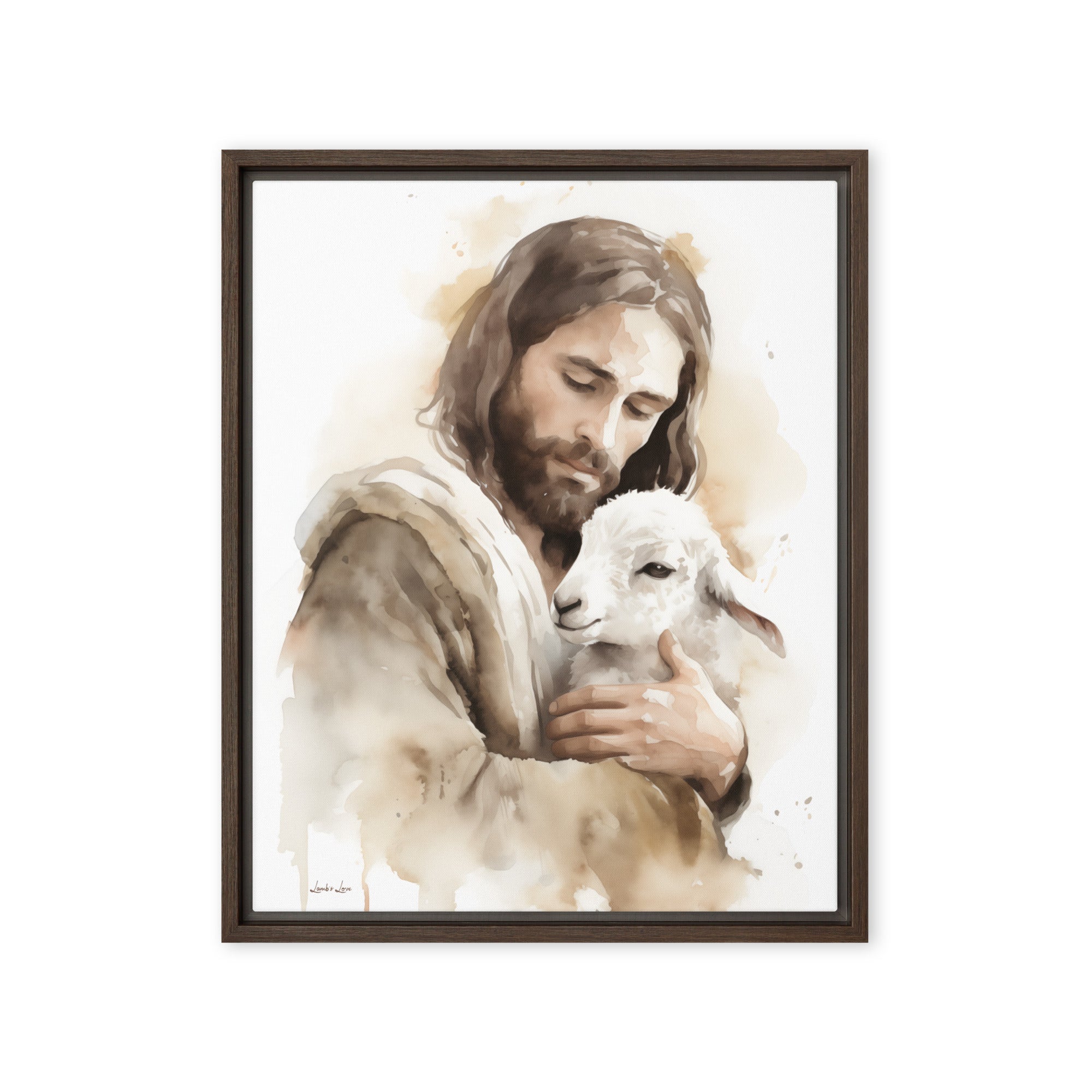 Jesus the Good Shepherd, Framed Canvas - Lamb’s Love