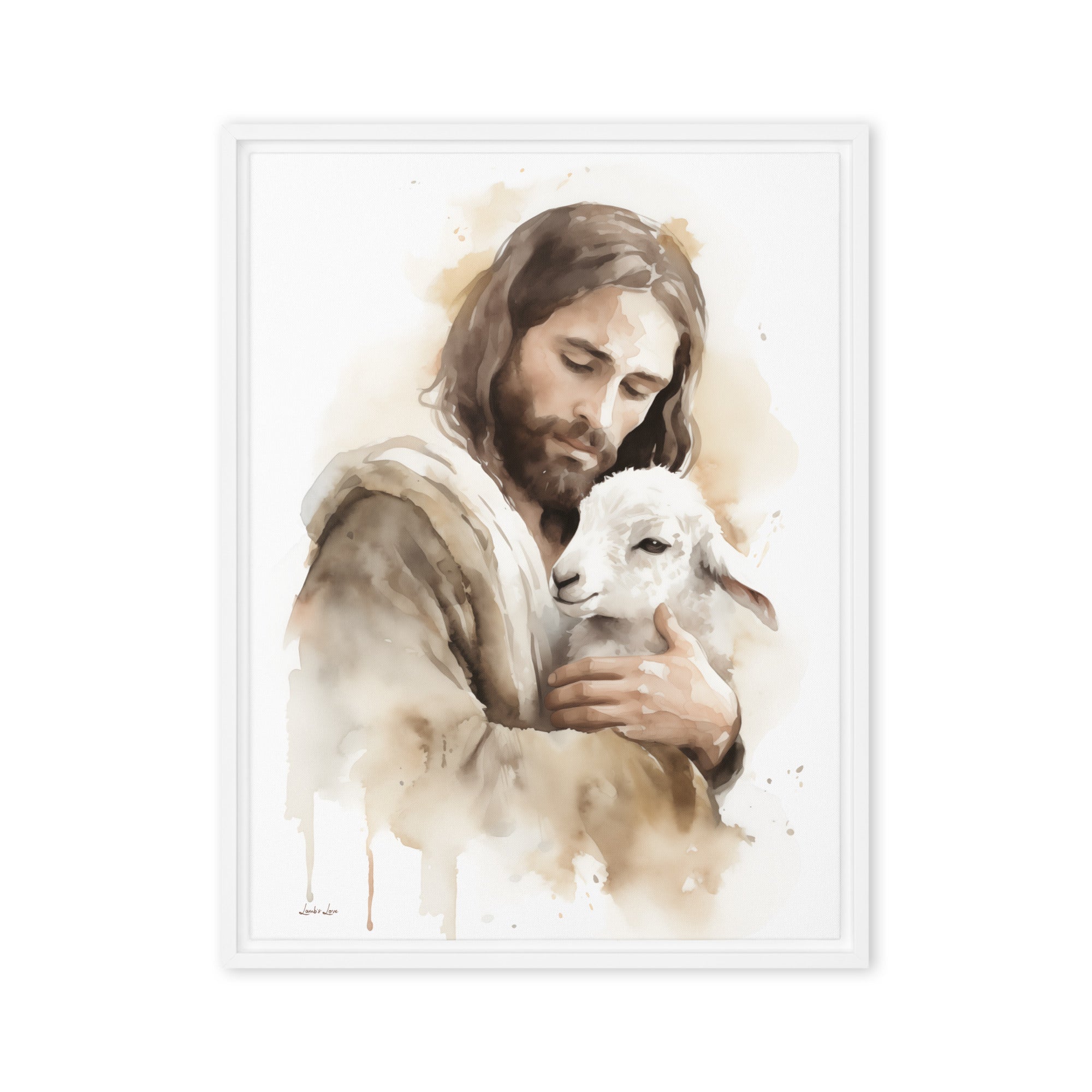 Jesus the Good Shepherd, Framed Canvas - Lamb’s Love