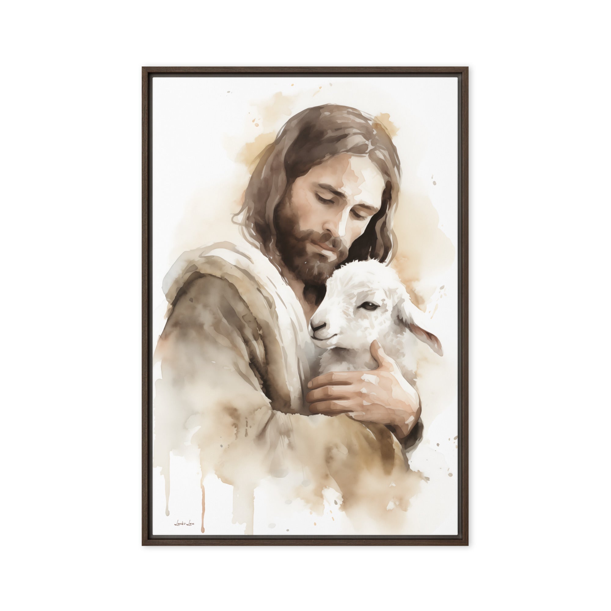 Jesus the Good Shepherd, Framed Canvas - Lamb’s Love