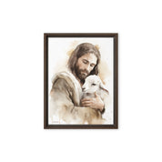 Jesus the Good Shepherd, Framed Canvas - Lamb’s Love