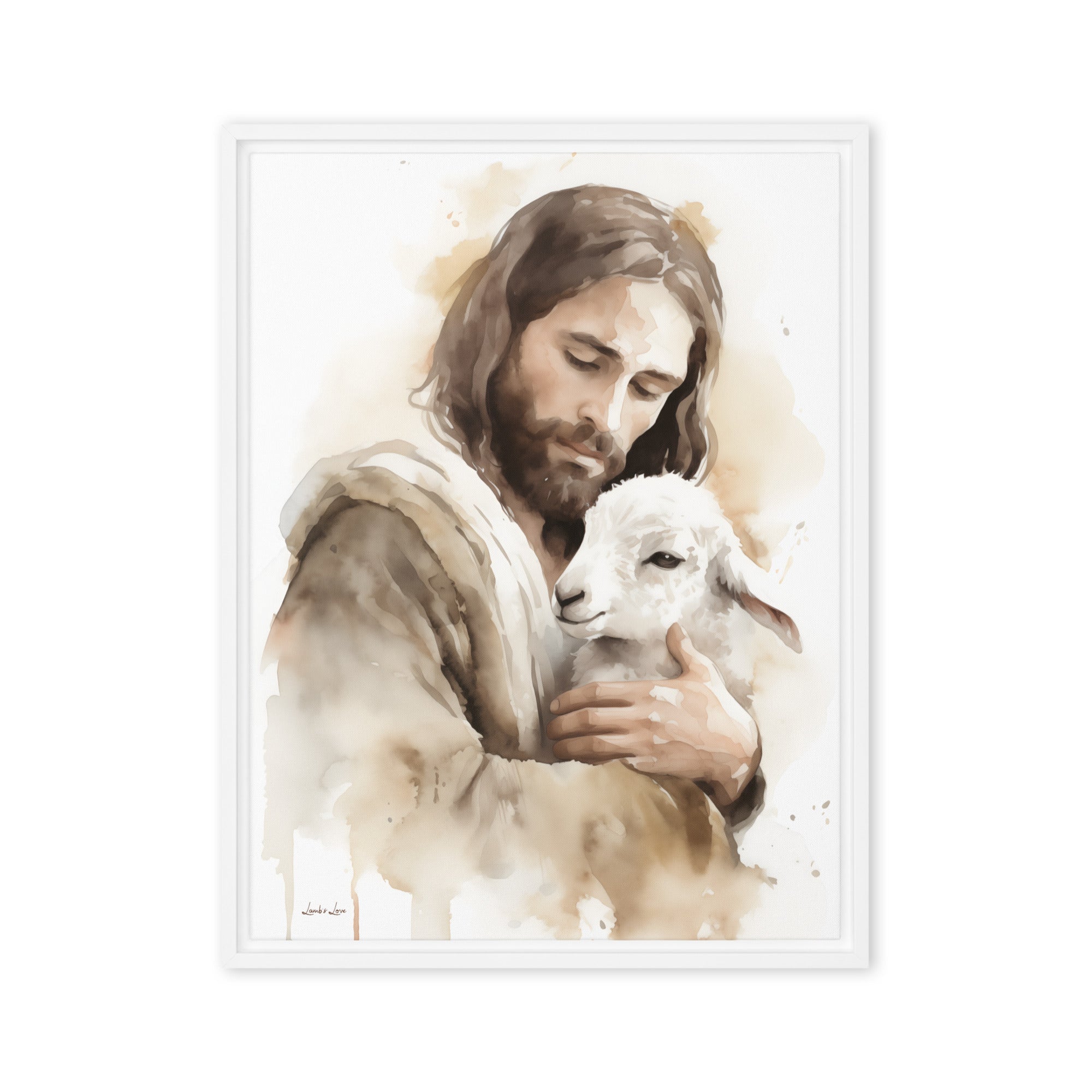 Jesus the Good Shepherd, Framed Canvas - Lamb’s Love