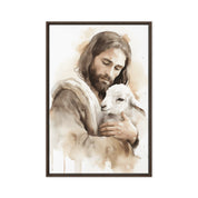 Jesus the Good Shepherd, Framed Canvas - Lamb’s Love