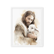 Jesus the Good Shepherd, Framed Canvas - Lamb’s Love