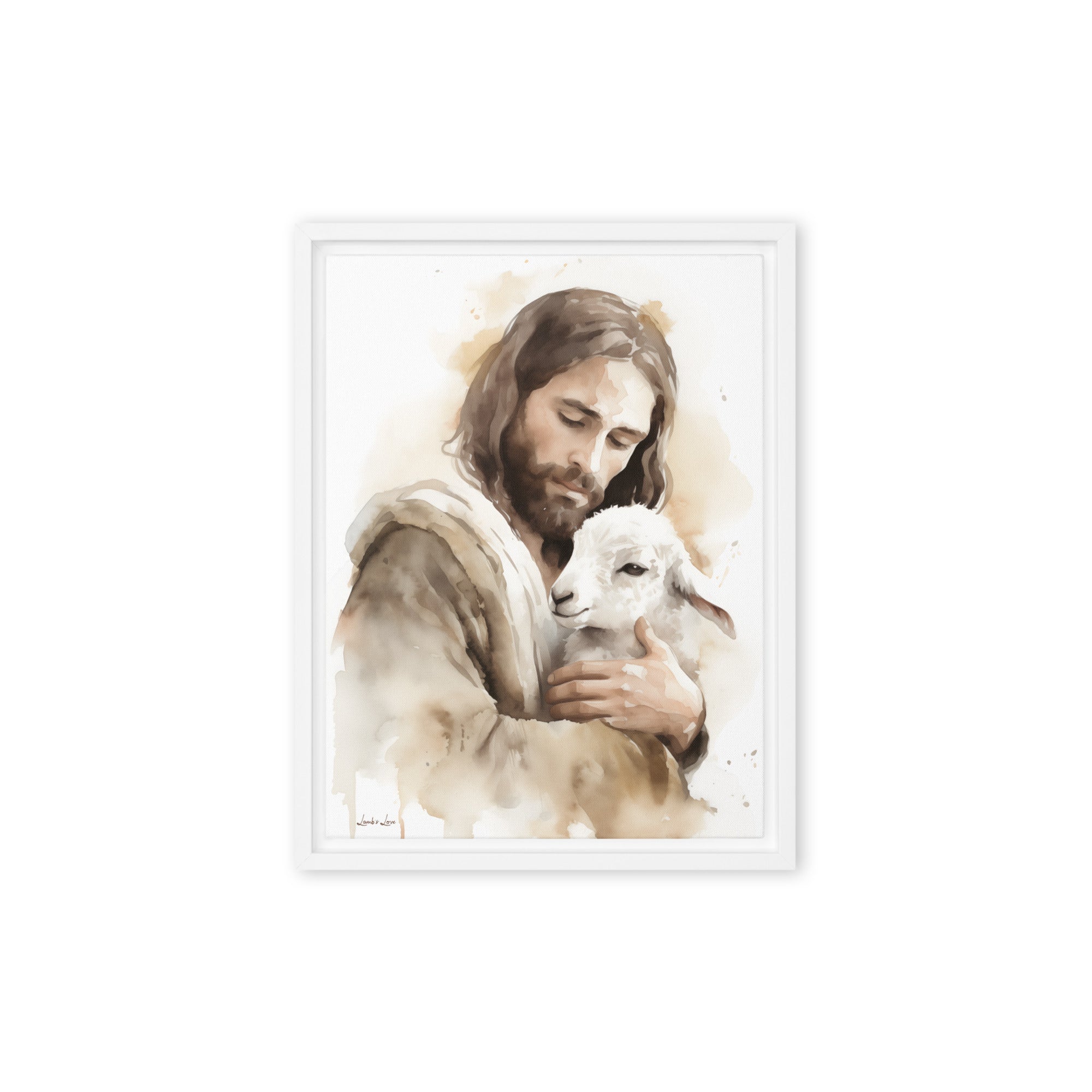 Jesus the Good Shepherd, Framed Canvas - Lamb’s Love