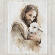 Jesus the Good Shepherd, Throw Blanket - Lamb’s Love