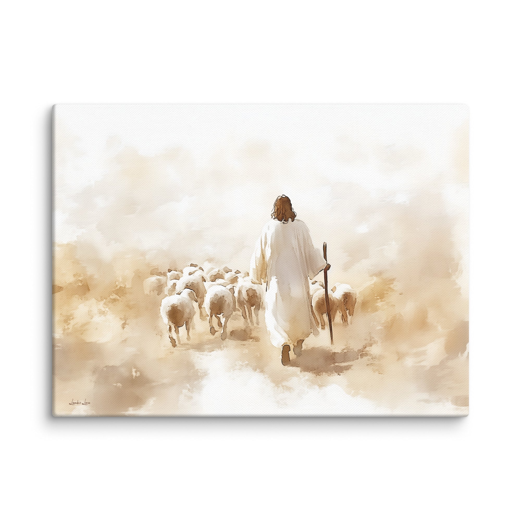 Jesus with His Flock of Sheep, Canvas - Lamb’s Love