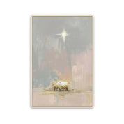 Baby Jesus in the Manger, Christmas Wall Art of the Holy Night